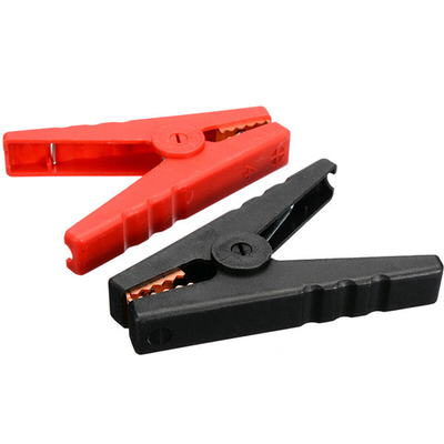 Red Insulated Crocodile Alligator Clip , Plastic Alligator Clamps For Battery Charger