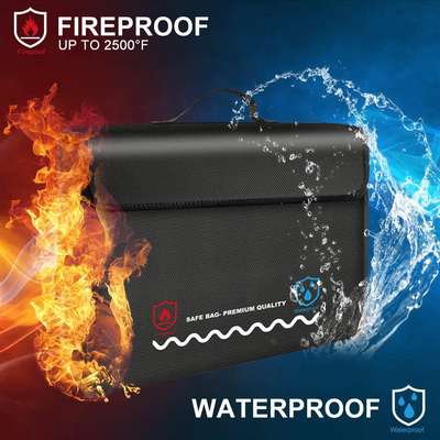 Silicone Coated Lipo Safe Bag Fireproof Waterproof Practical For Money