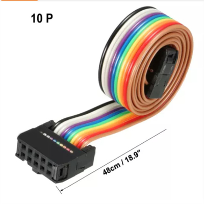 24-30AWG Electronics Wire Harness , Flat Ribbon Jumper Cable Rainbow Color