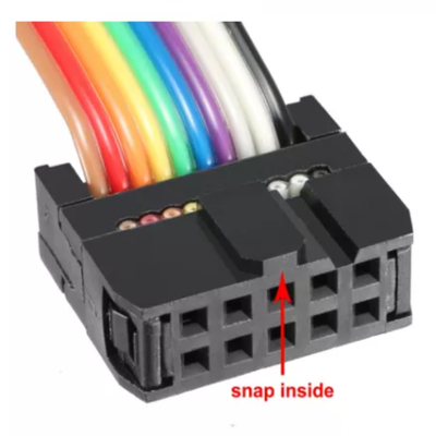 24-30AWG Electronics Wire Harness , Flat Ribbon Jumper Cable Rainbow Color