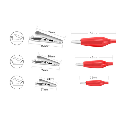 Multicolor 10A Insulated Alligator Clips Stable For Testing Probe Meter