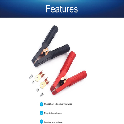 ROHS Durable Insulated Alligator Clips 300A For 12 Volt Battery