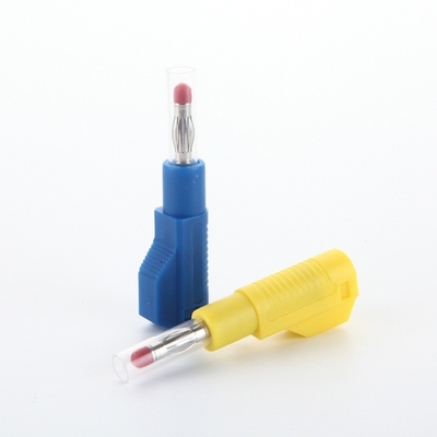 Nickel Plated Male Banana Jack Connector , Telescopic Shrouded Banana Socket