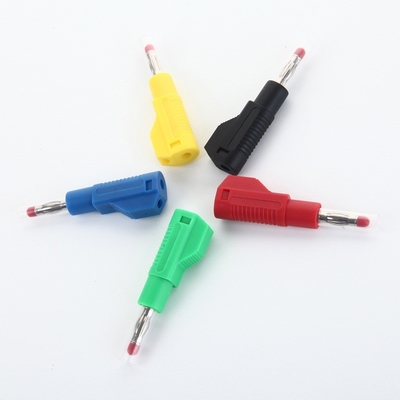Nickel Plated Male Banana Jack Connector , Telescopic Shrouded Banana Socket