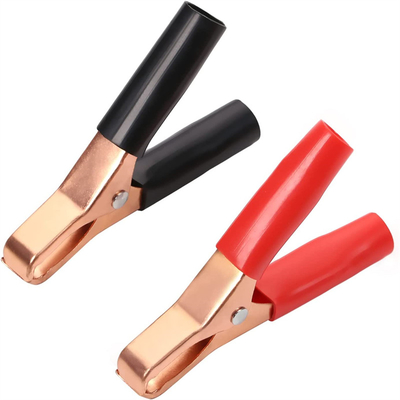 Multiscene Durable Black Alligator Clips , PVC Insulated Alligator Clamps