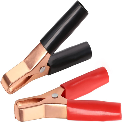 Multiscene Durable Black Alligator Clips , PVC Insulated Alligator Clamps