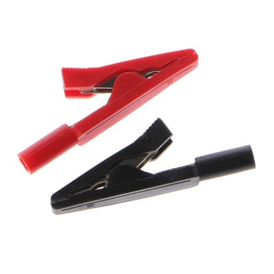 ROHS Practical Electrical Alligator Clips , Nickel Plated Crocodile Clamp For Battery