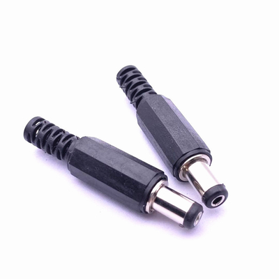 5.5x2.1mm Black RC Battery Connectors Plastic Male Female DC Power