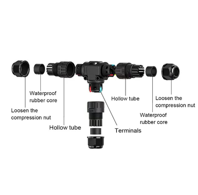 Underground T Shape Connector IP68 Waterproof Junction Box Connectors Quick Installation