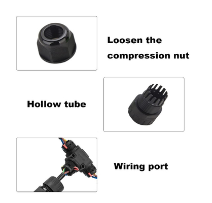 Underground T Shape Connector IP68 Waterproof Junction Box Connectors Quick Installation