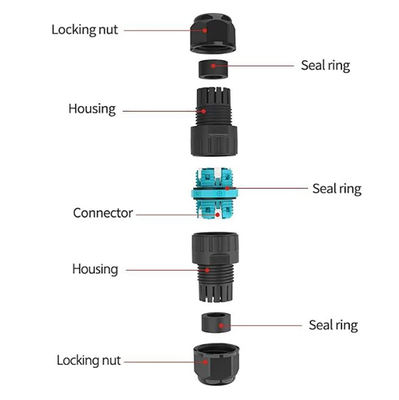 IP68 Waterproof Quick Connector 2 Way 3 Core Electrical Junction Wire Connector