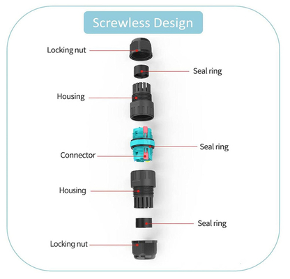 IP68 Waterproof Junction Box Connectors M20 2 Pin Outdoor Electrical Cable Connectors