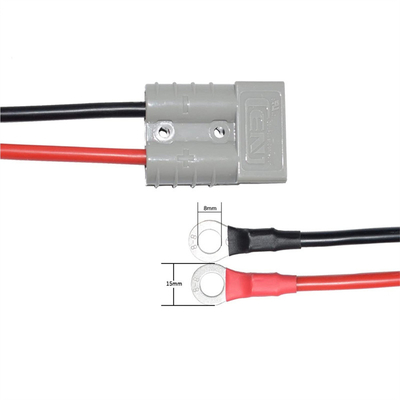 10AWG Battery Adapter Cable with O-Type Terminal and 45A Connector 1 m