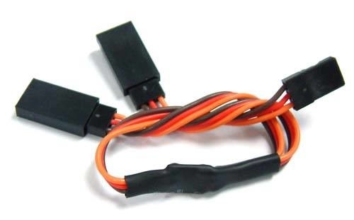 Low Voltage RC Servo Extension Cable JR / Futaba 1 Male To 2 Female Y Lead