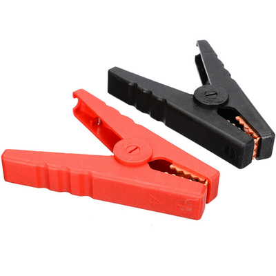 Red Insulated Crocodile Alligator Clip , Plastic Alligator Clamps For Battery Charger