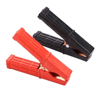 ISO9001 Heavy Duty Insulated Alligator Clips Length 105mm Copper Material