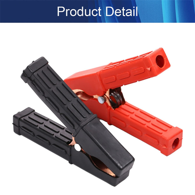 ISO9001 Heavy Duty Insulated Alligator Clips Length 105mm Copper Material