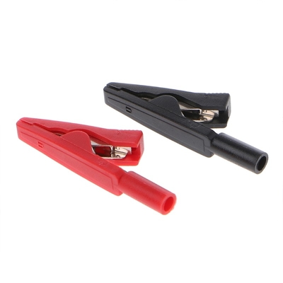 ROHS Practical Electrical Alligator Clips , Nickel Plated Crocodile Clamp For Battery